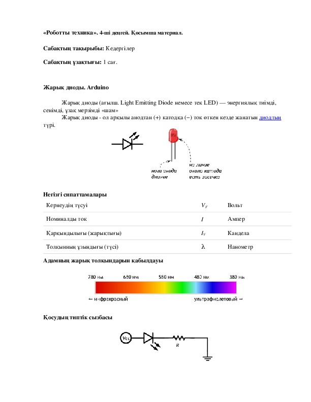 Жарық диоды Arduino