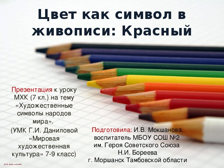 Презентация по МХК на тему "Цвет как символ в живописи: Красный" (7 класс)