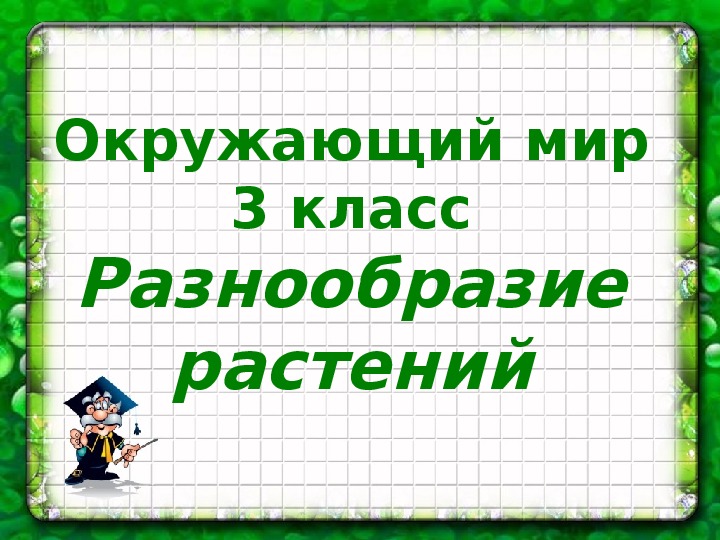 Презентация по окружающему миру на тему "Разнообразие растений" (3 класс, окружающий мир)