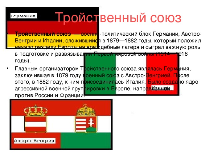 Планы австро венгрии в первой мировой войне