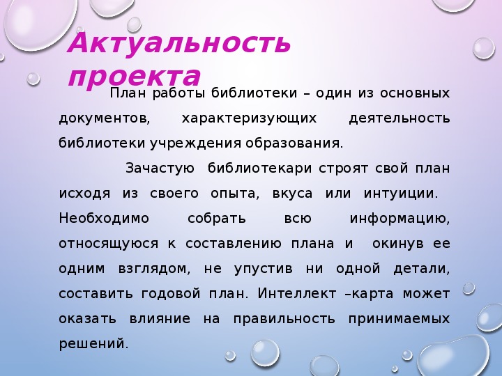 Актуальность библиотек в наше время проект