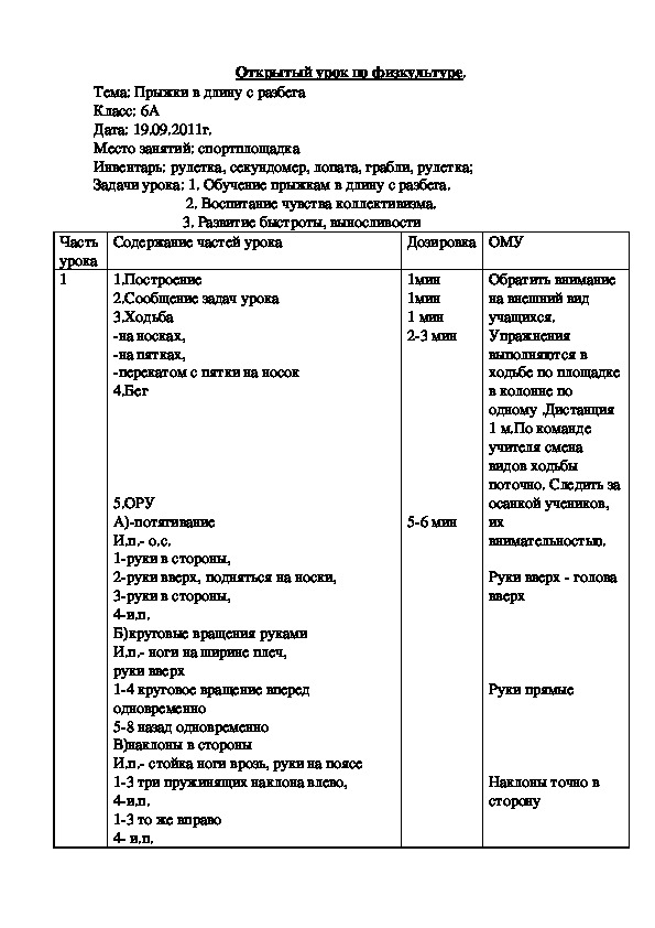 Обложка для материала Открытый урок по физкультуре