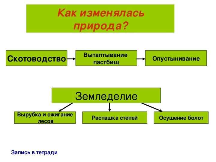 Как человек изменил землю 5 класс биология план