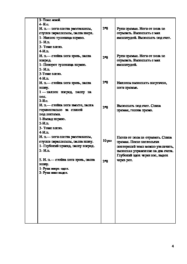 План конспект урока по подвижным играм 4 класс
