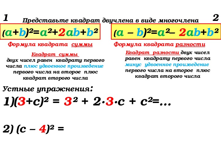 Квадрат суммы 5 чисел