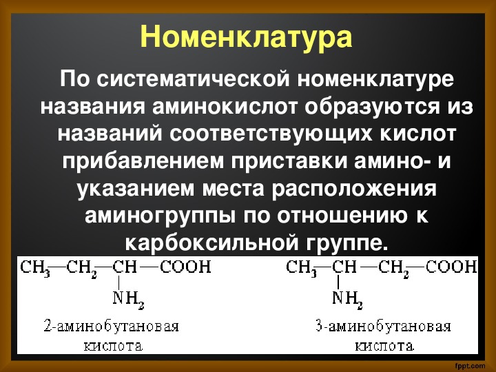 План урока по химии 10 класс аминокислоты