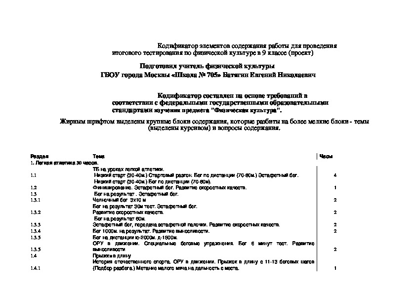 Контрольная по физкультуре 9 класс. Кодификатор физическая культура. Конфидекаторы по физкультуре. Кодификатор элементов содержания. Аттестация по физкультуре 9 класс.