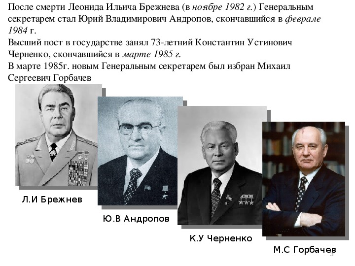 Главные претенденты на власть после сталина