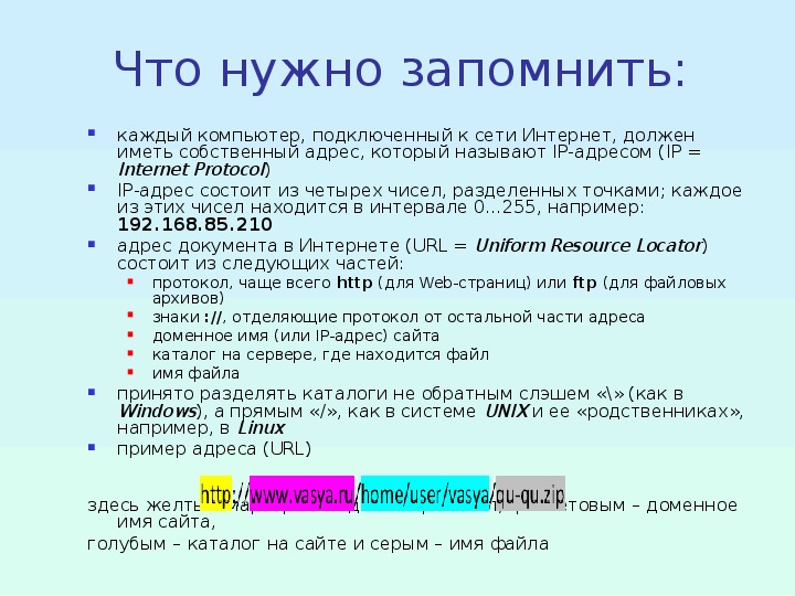 Адресация в интернете информатика презентация