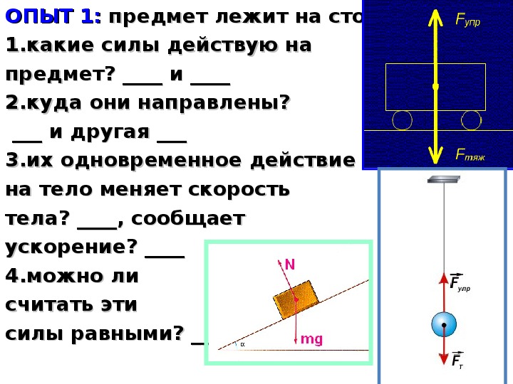 Второй закон ньютона презентация