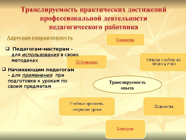 Компьютерная презентация практических достижений профессиональной деятельности учителя математики