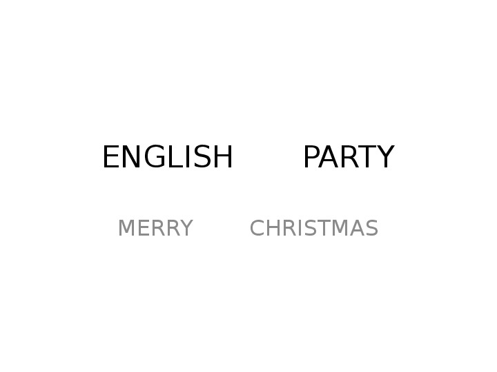 English Merry Christmas-presentation