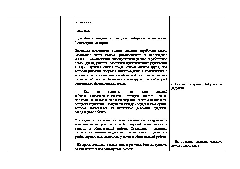 Проект семейный бюджет 3 класс окружающий мир