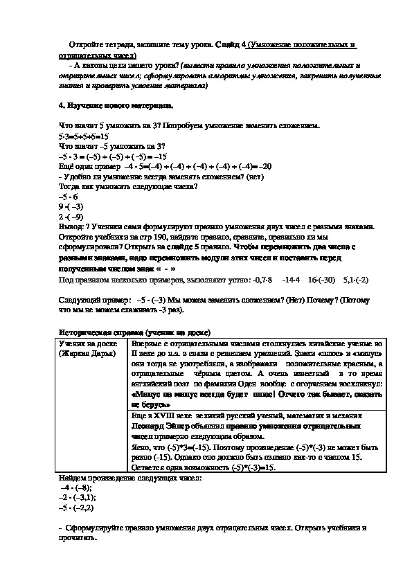 Описание интерьера урок в 6 классе