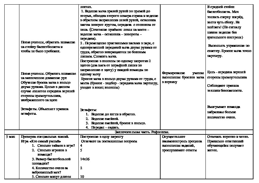 Технологическая карта урока физкультуры 3 класс подвижные игры