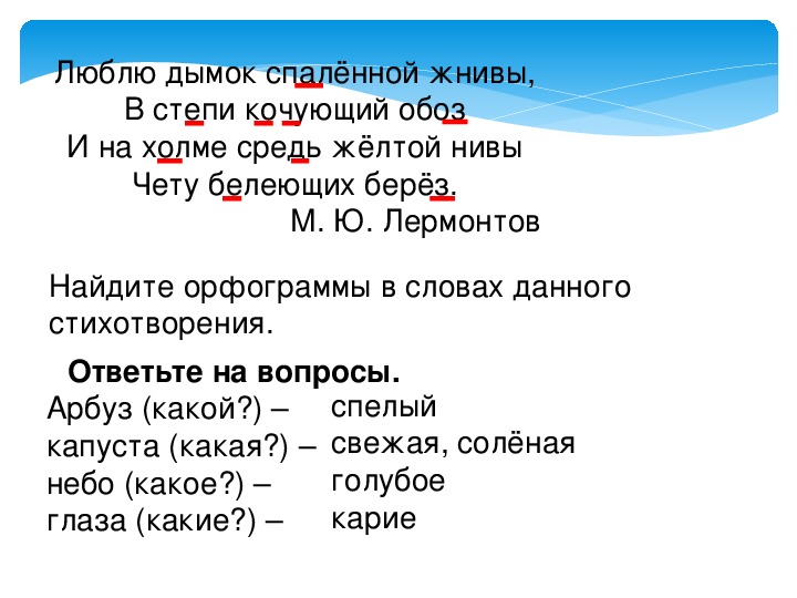 Слова отвечающие на вопросы какой какая какое какие 1 класс школа россии презентация