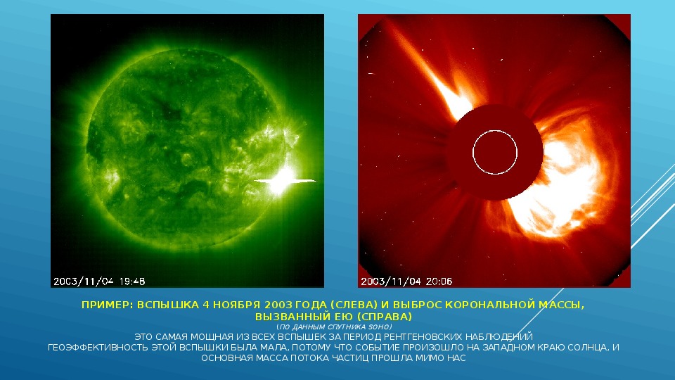 Проанализируйте изображения проявления солнечной активности корональный выброс массы квм