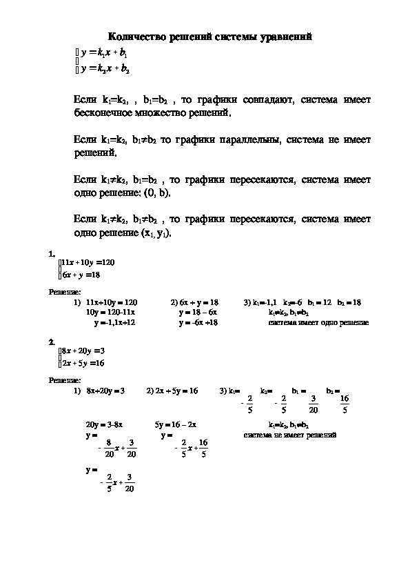 Конспект решение