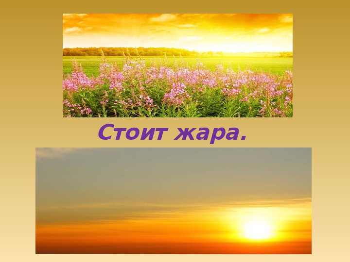 Стояли жаркие