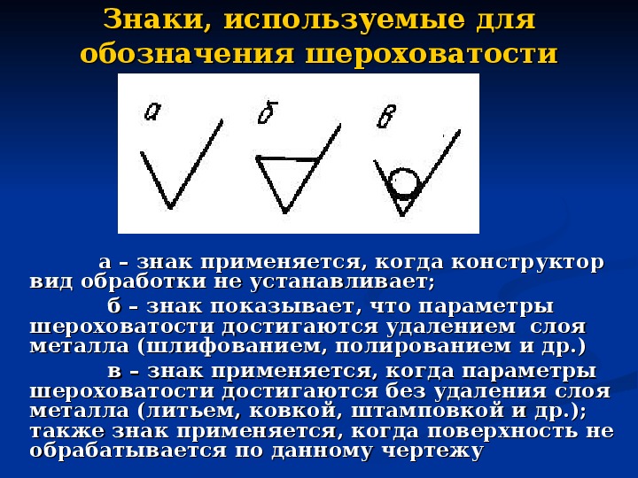 Неуказанная шероховатость на чертеже знак в скобках