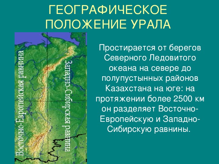 Пространство урала презентация 9 класс полярная звезда