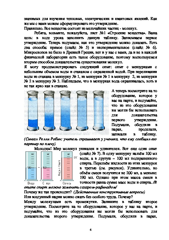 Молекулы проект по физике 7 класс