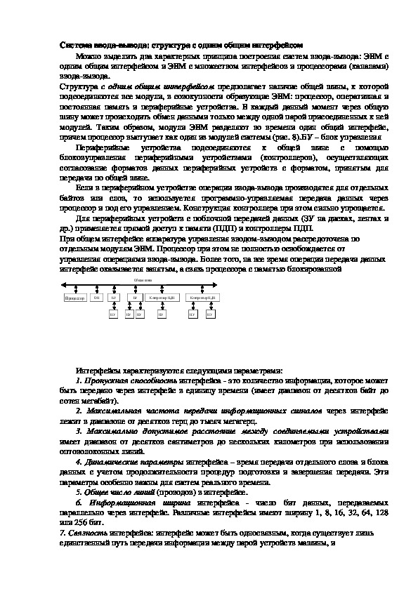 Обложка для материала Лекция "Система ввода-вывода: структура с одним общим интерфейсом"