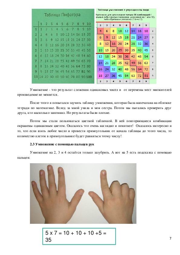 Запомни таблицу