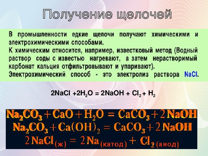 Металлы с щелочами. Получение щелочей в промышленности. Получение и применение щелочей. Едкие щелочи. Едкие щелочи их использование в промышленности.