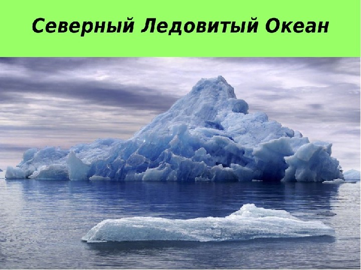 Презентация к уроку географии по теме: " Северно -ледовитый океан"