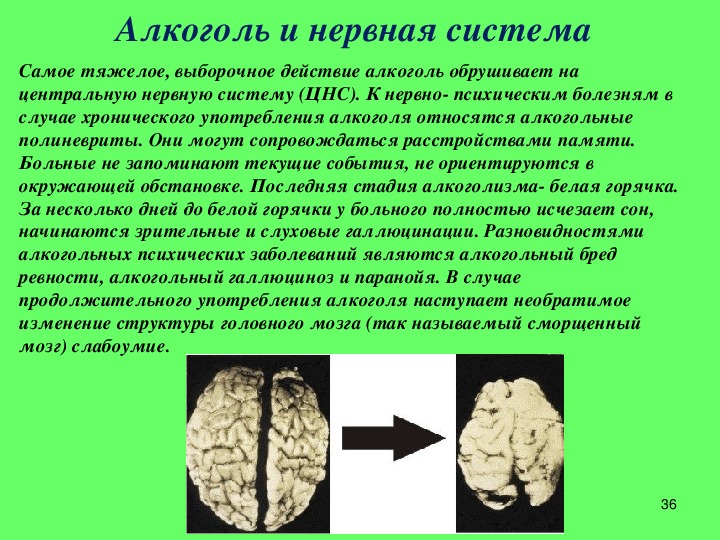 Презентация влияние алкоголя на организм человека химия