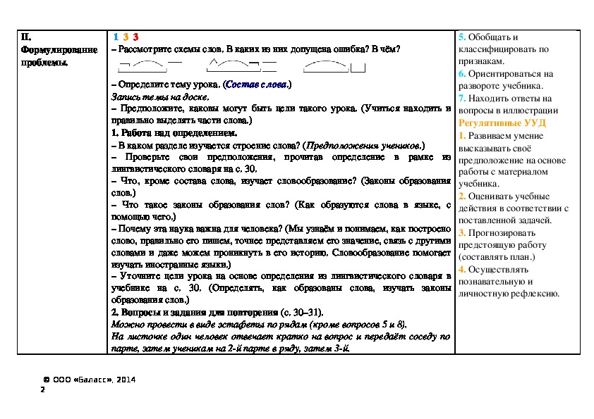 Город будущего итоговое повторение состав слова урок 1 подбери слово к схеме