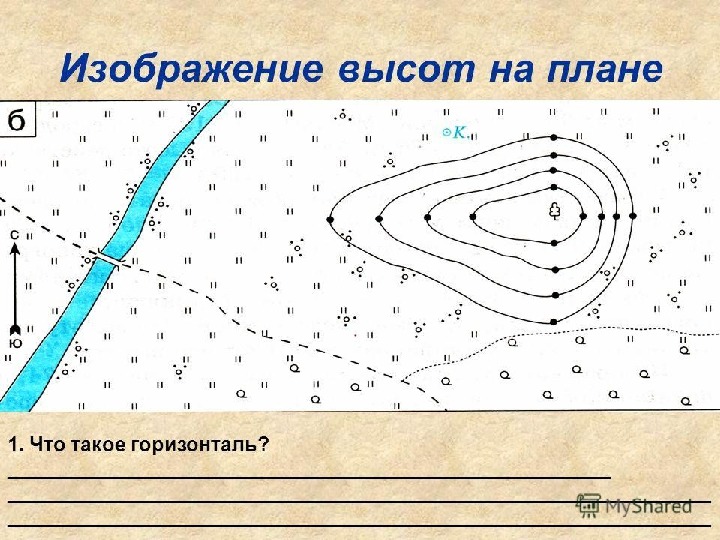 Изображение холма на плоскости