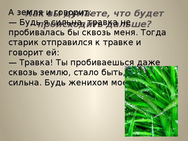 Пробилась робкая травка. А травка не знает. Презентация по рассказу Уля Платонова.