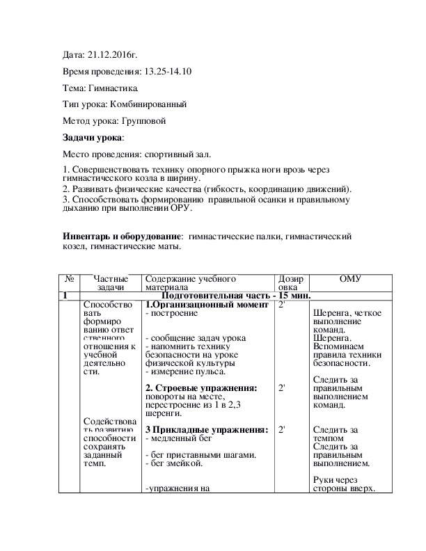 Обложка для материала Открытый урок фикультуры