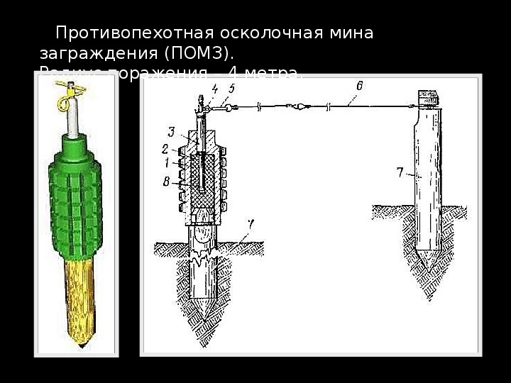 Противопехотная мина. Противопехотная мина ПОМЗ-2. Противопехотная мина заграждения осколочная. Противопехотные мины пом-1, 2, ПОМЗ-2. Мина шарообразная противопехотная.