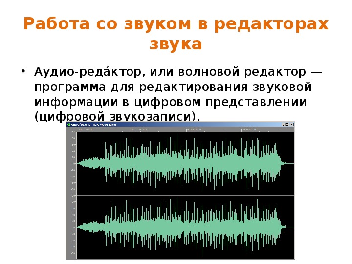 Звуковые редакторы презентация