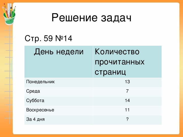 Нумерация 3 класс конспект урока. 3 Класс обобщающий урок по теме числа от 1 до 1000. Сколько страниц прочитал за 4 дня.