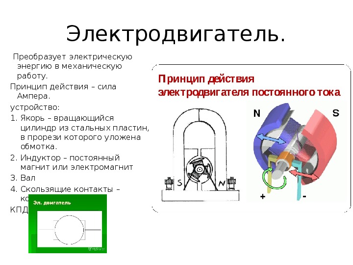 Преобразование энергии в электрических двигателях. Сила Ампера принцип действия электродвигателя. Электрический двигатель преобразовывает электрическую энергию в. Сила Ампера в двигателе постоянного тока. Электрическое устройство преобразующее электрическую энергию.