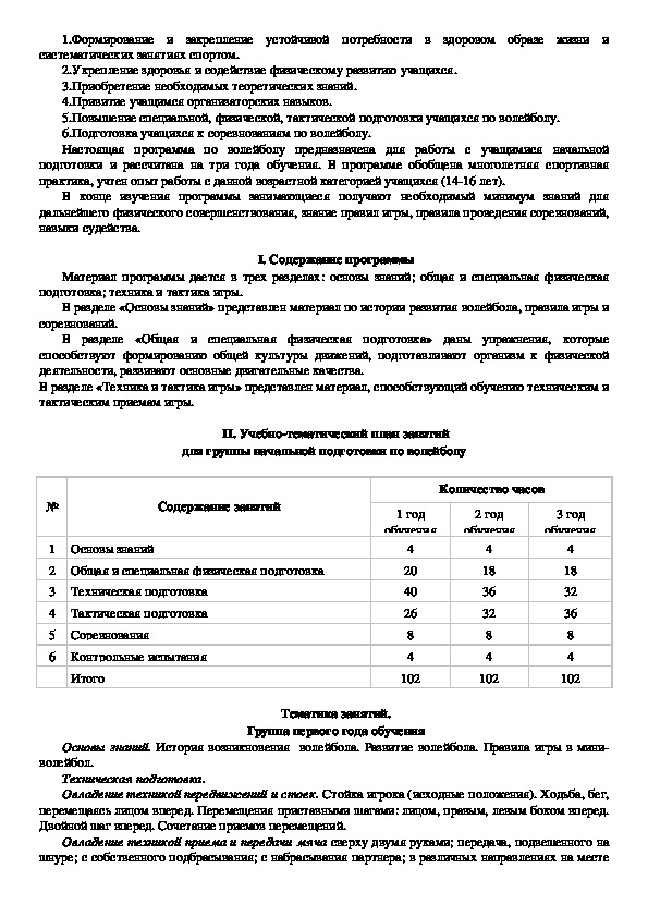 Контрольная работа: Общая и специальная физическая подготовка волейболистов