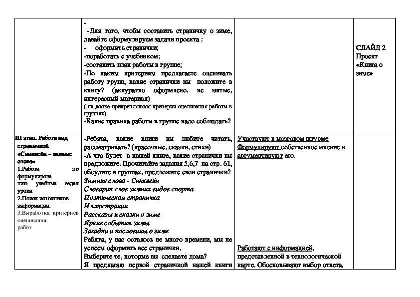 Весенняя страничка 3 класс русский язык проект