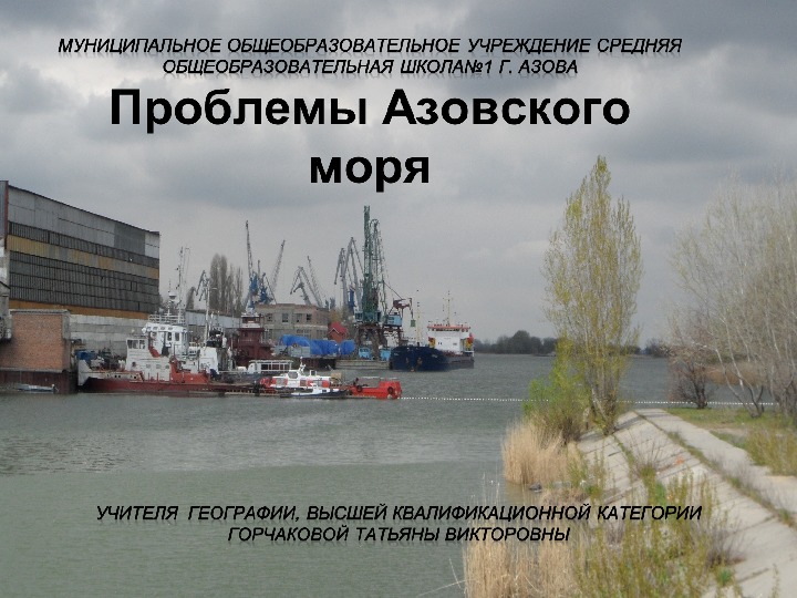 Презентация по географии на тему: " Проблемы Азовского моря" (8 класс, география)