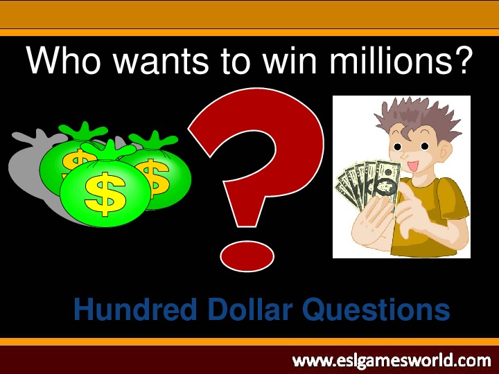 Игра в форме презентации "Who wants to win millions?" (Неправильные глаголы)
