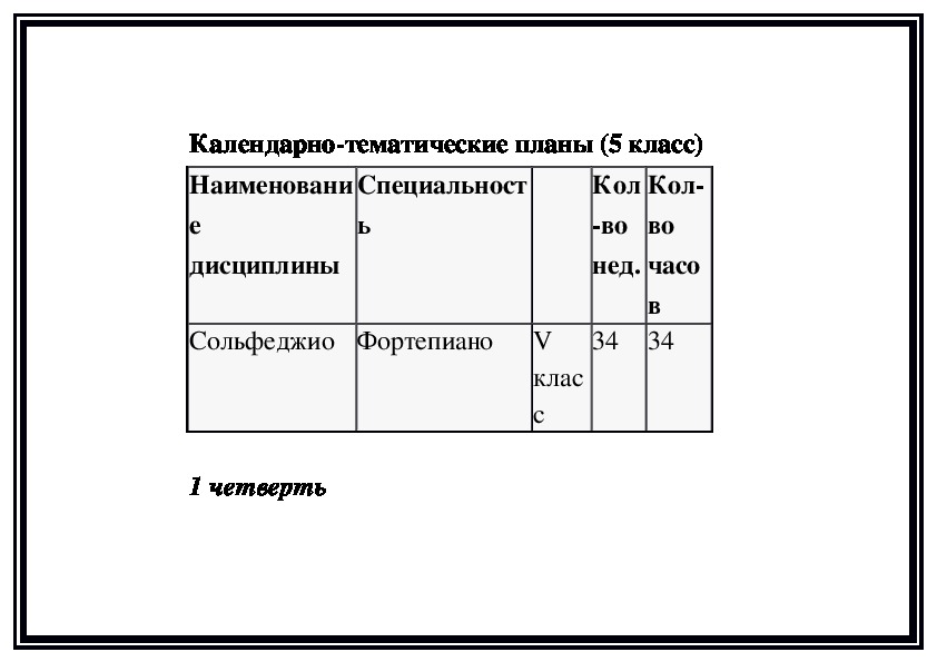 Обложка для материала Календарно-тематические планы (5 класс)