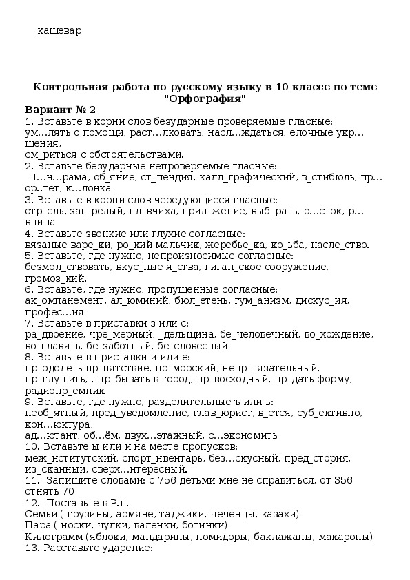 Презентация по русскому языку 10 класс