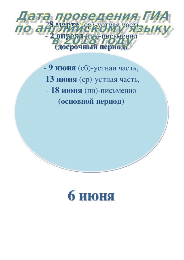 Обложка для материала Материал для оформления информационных стендов «ОГЭ по английскому языку - 2018» и «ГИА по английскому языку - 2018»