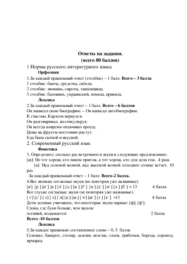 План подготовки к олимпиаде по русскому языку 6 класс