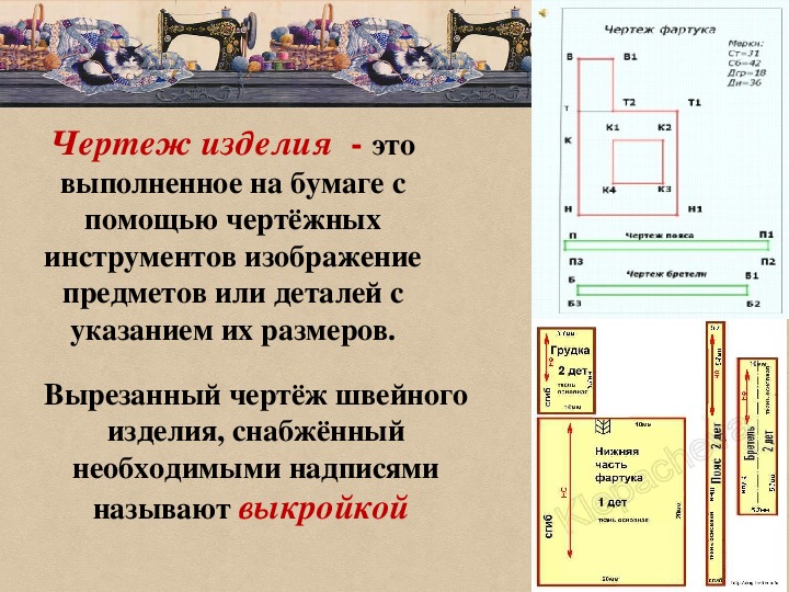 Вырезанный чертеж швейного изделия это одним словом