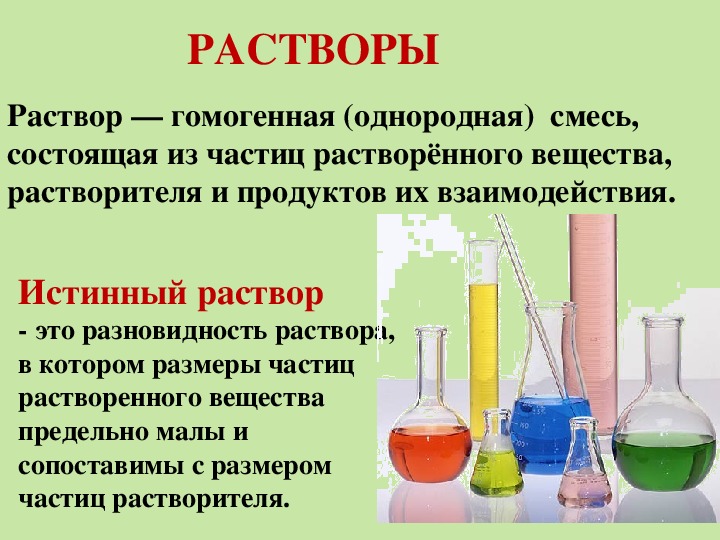 Растворы в химии