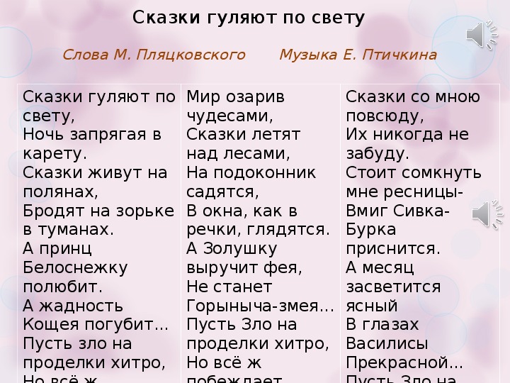 Текст песни fairytale